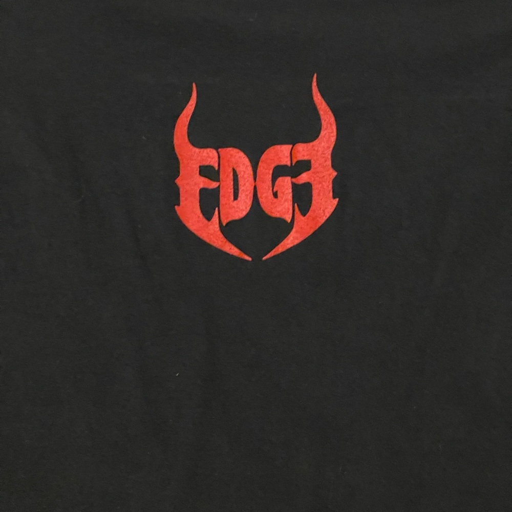 WWE Men's Black Tee with The Edge Red Graphic - Size Small - Picture 5 of 5